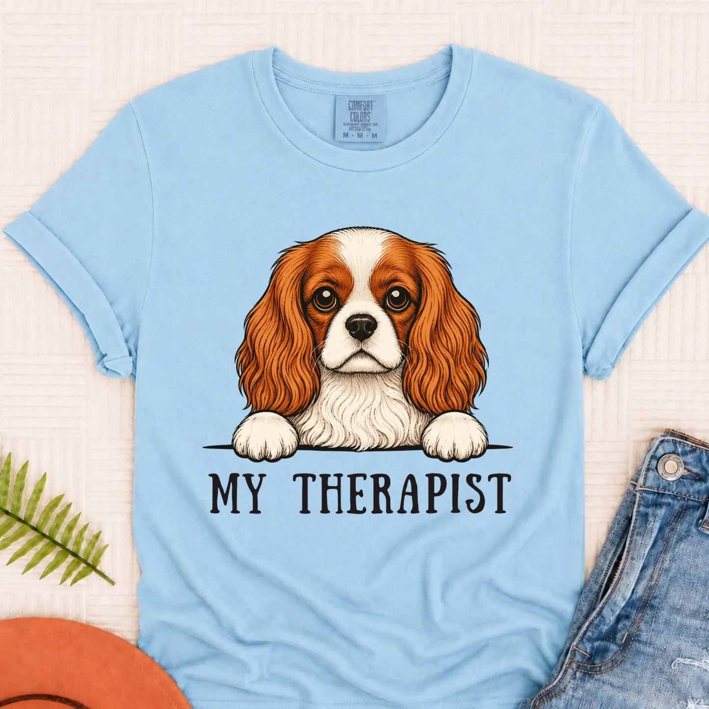 T-Shirt Chambray / S Custom Cavalier Therapist Unisex TShirt