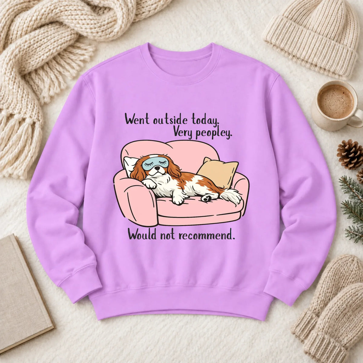 Custom Cavalier Too Peopley Unisex Sweatshirt Neon Violet