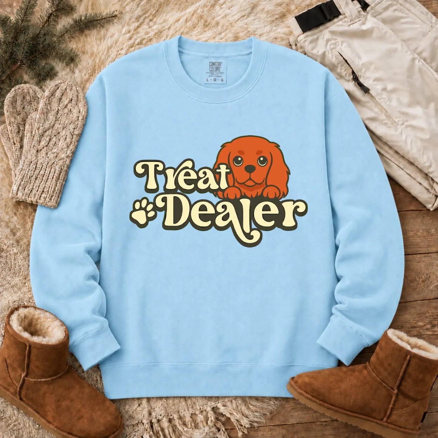 Sweatshirt Chambray / S Custom Cavalier Treat Dealer Unisex Sweatshirt