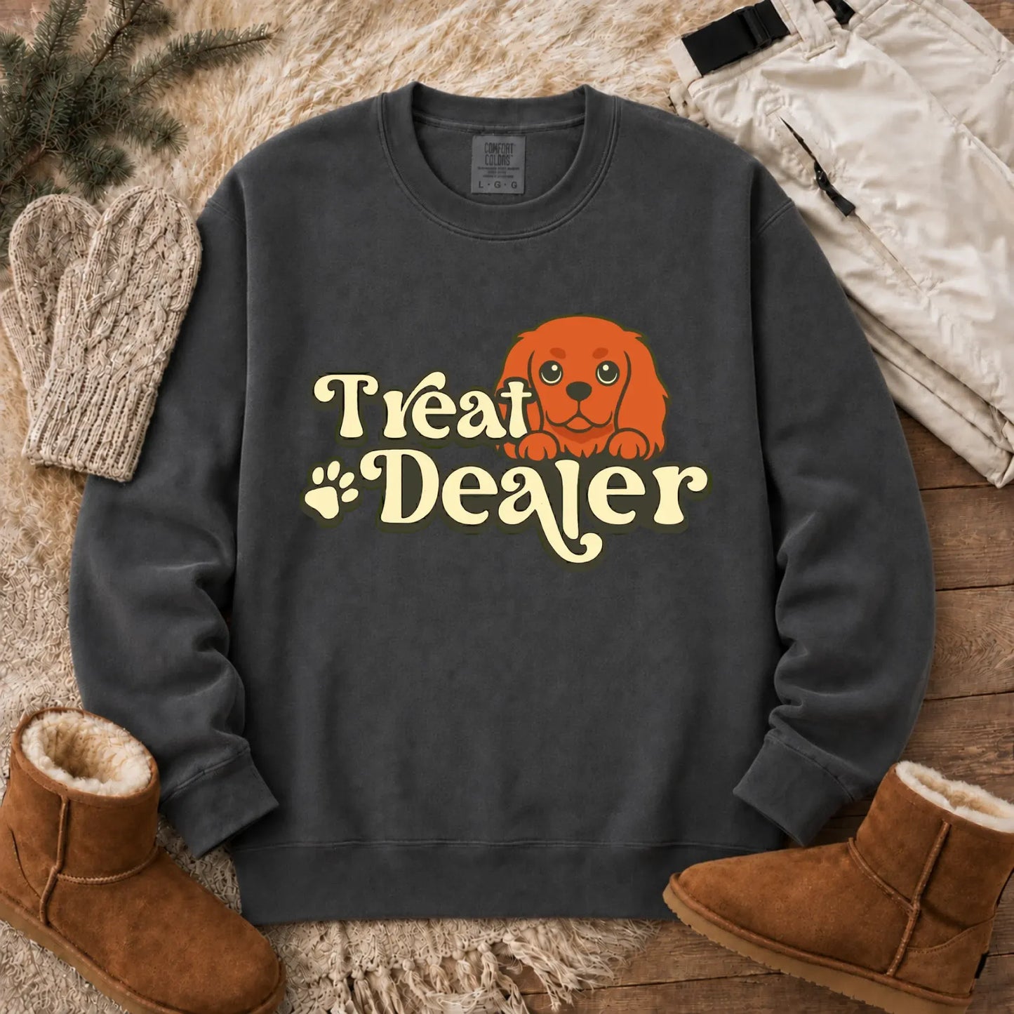 Sweatshirt Pepper / S Custom Cavalier Treat Dealer Unisex Sweatshirt