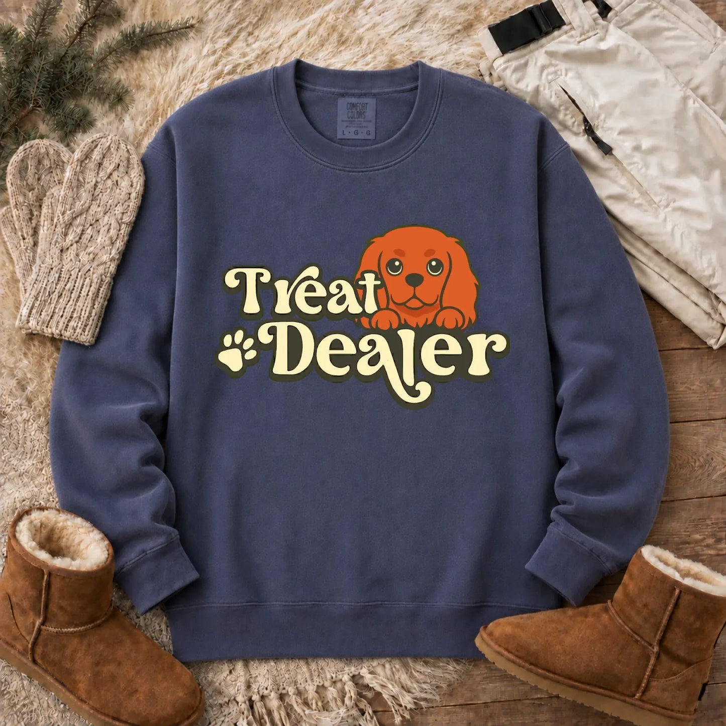 Sweatshirt Denim / S Custom Cavalier Treat Dealer Unisex Sweatshirt
