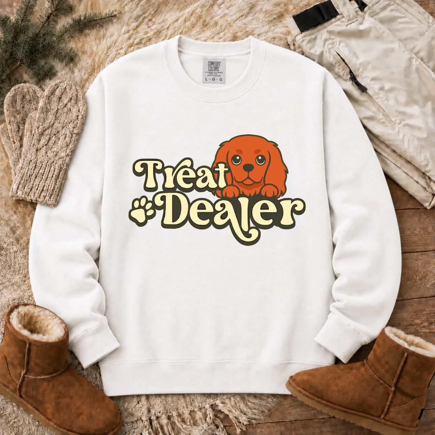 Sweatshirt White / S Custom Cavalier Treat Dealer Unisex Sweatshirt