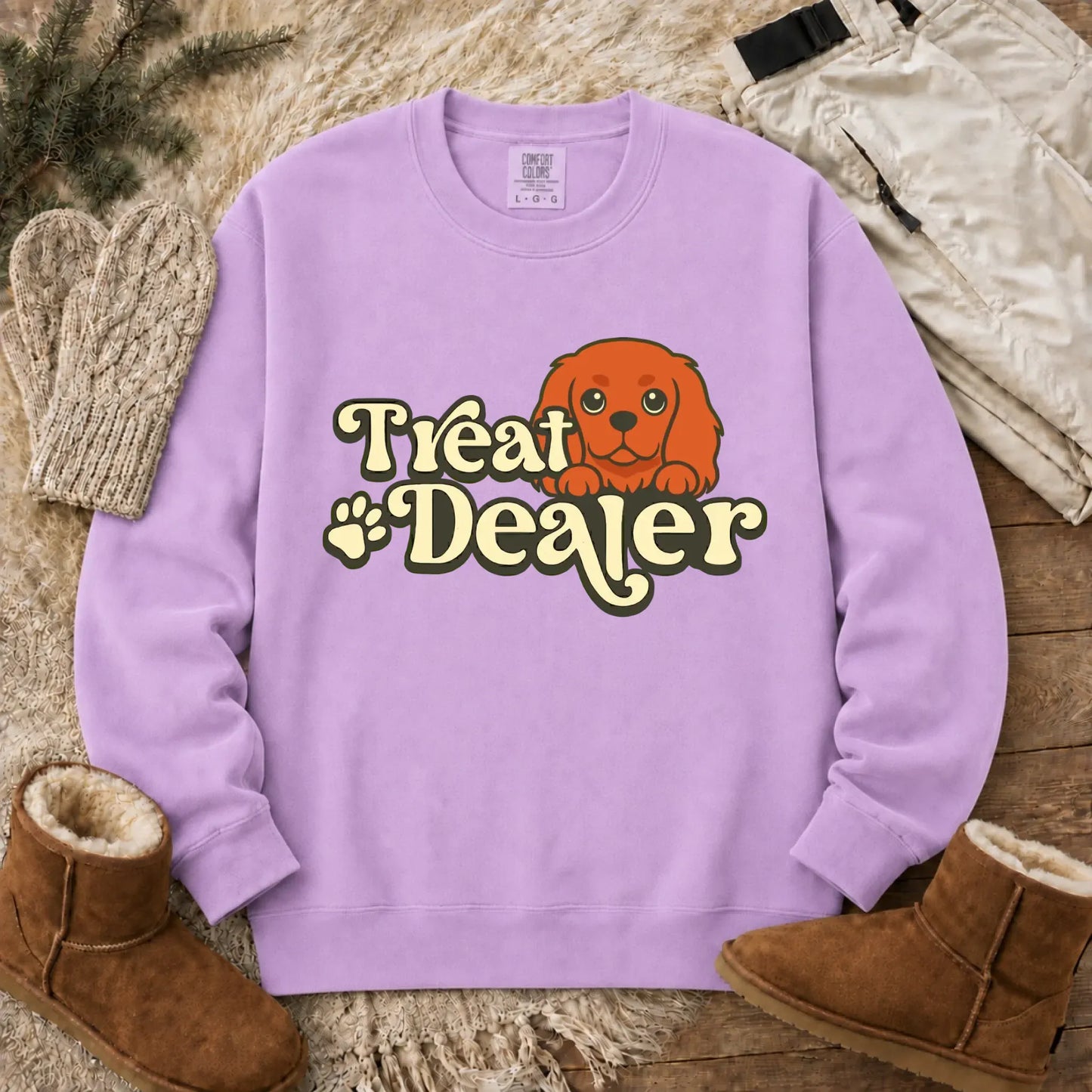 Sweatshirt Orchid / S Custom Cavalier Treat Dealer Unisex Sweatshirt