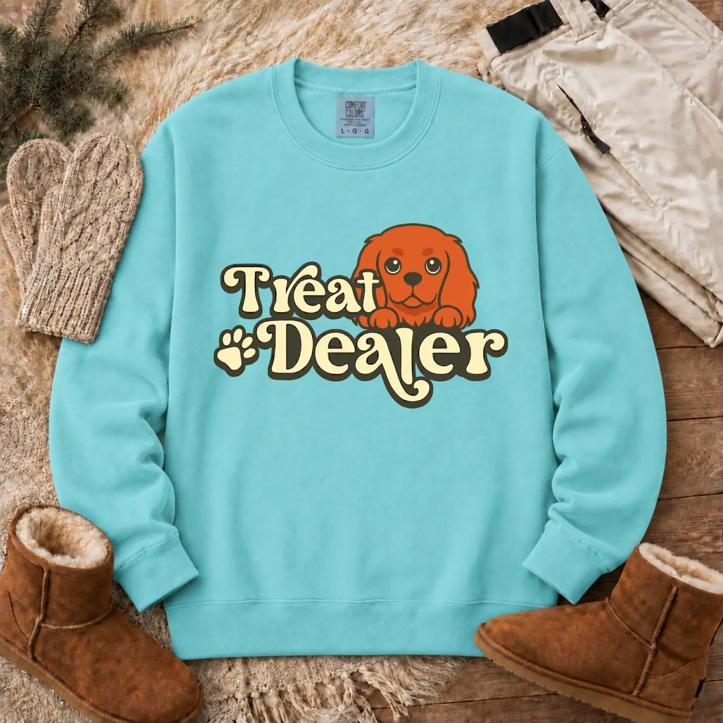 Sweatshirt Chalky Mint / S Custom Cavalier Treat Dealer Unisex Sweatshirt