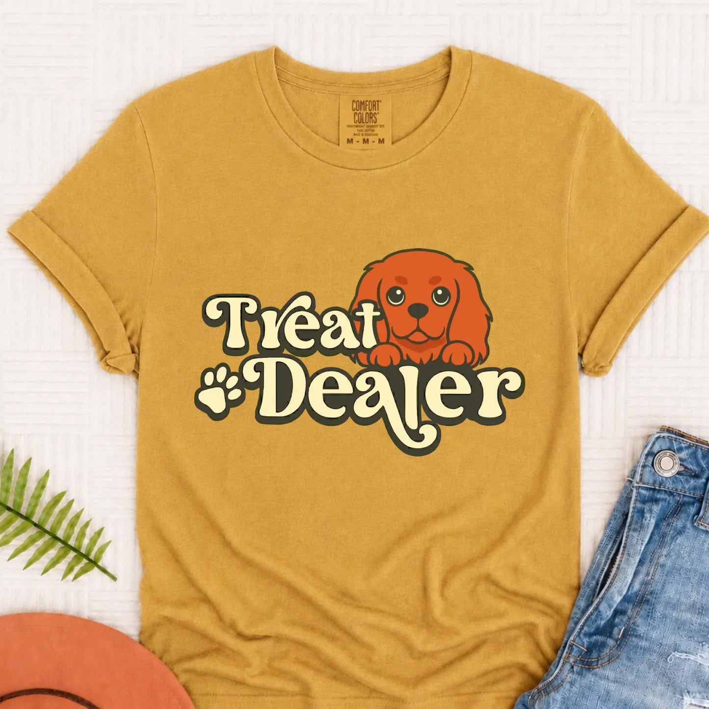 T-Shirt Mustard / S Custom Cavalier Treat Dealer Unisex TShirt