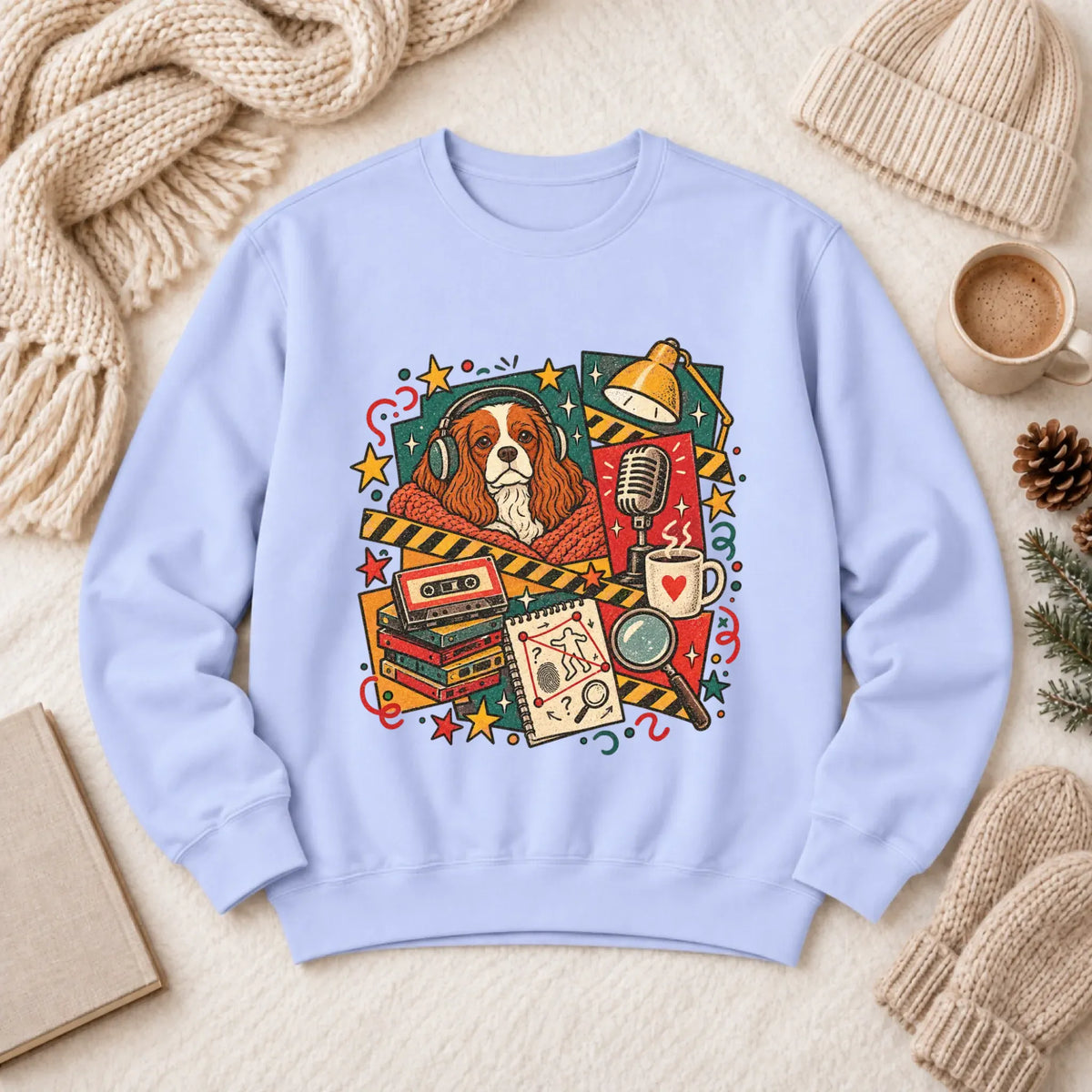 Customizer 1466 LW Sweatshirt Light / Hydrangea / S Custom Cavalier True Crime Podcast Unisex Sweatshirt