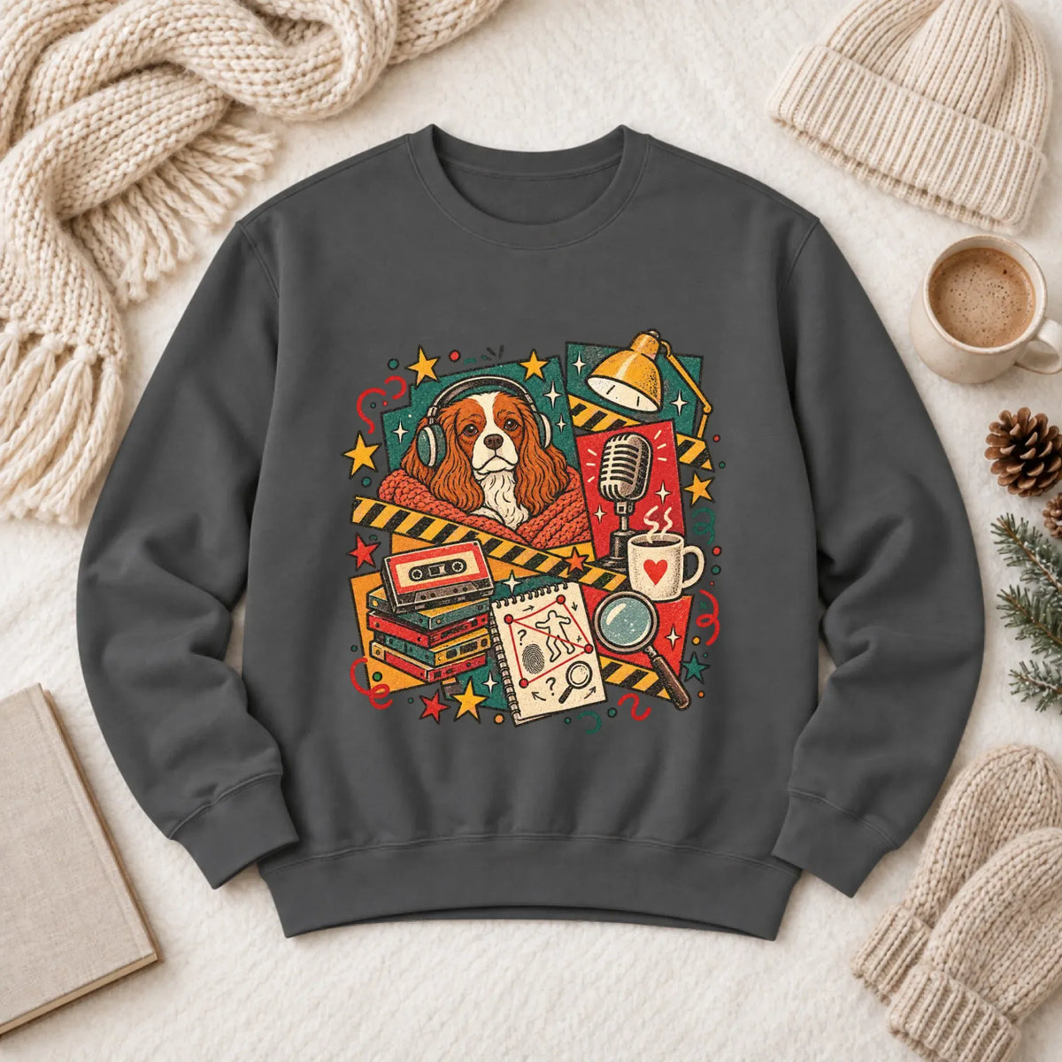 Customizer 1466 LW Sweatshirt Dark / Pepper / S Custom Cavalier True Crime Podcast Unisex Sweatshirt