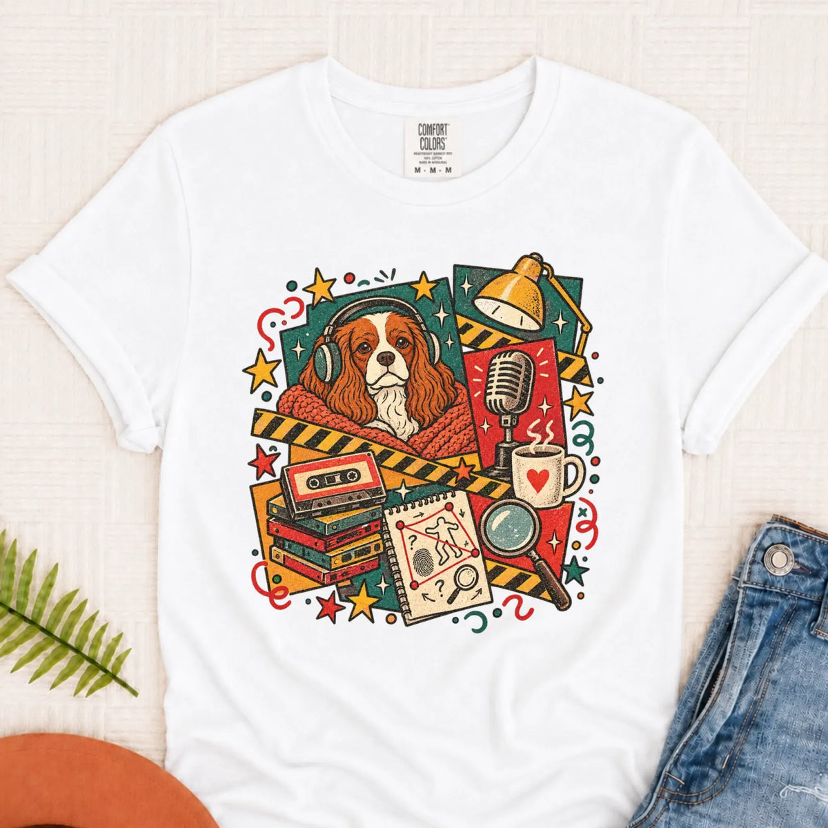 Customizer Monster Light 1717 / White / S Custom Cavalier True Crime Podcast Unisex Tshirt