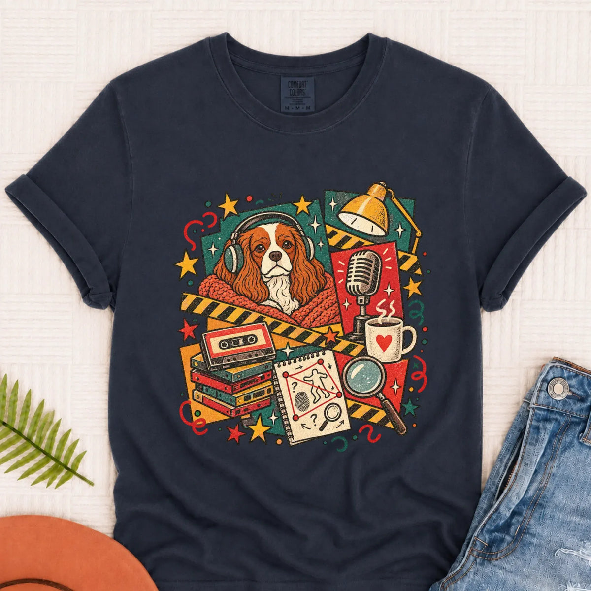 Customizer Monster Dark 1717 / Navy / S Custom Cavalier True Crime Podcast Unisex Tshirt