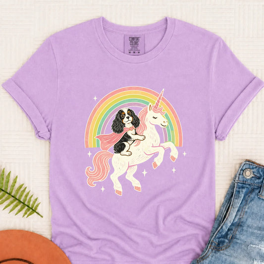 Custom Cavalier Unicorn Rainbow Unisex TShirt 3XL