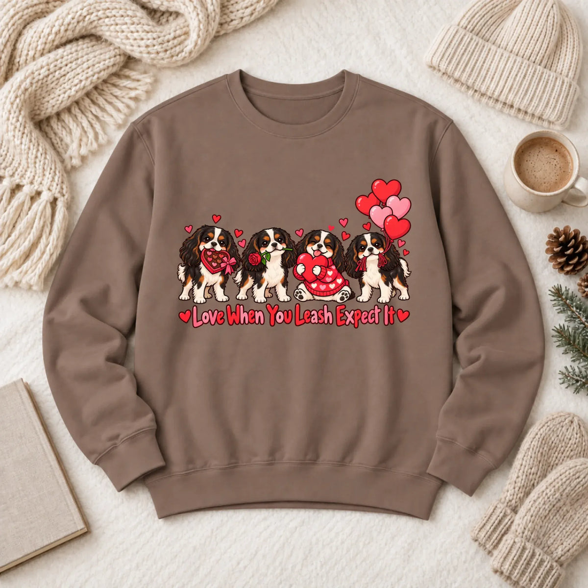 Custom Cavalier Valentine Love Unisex Sweatshirt - Sweatshirt - Good Girl John