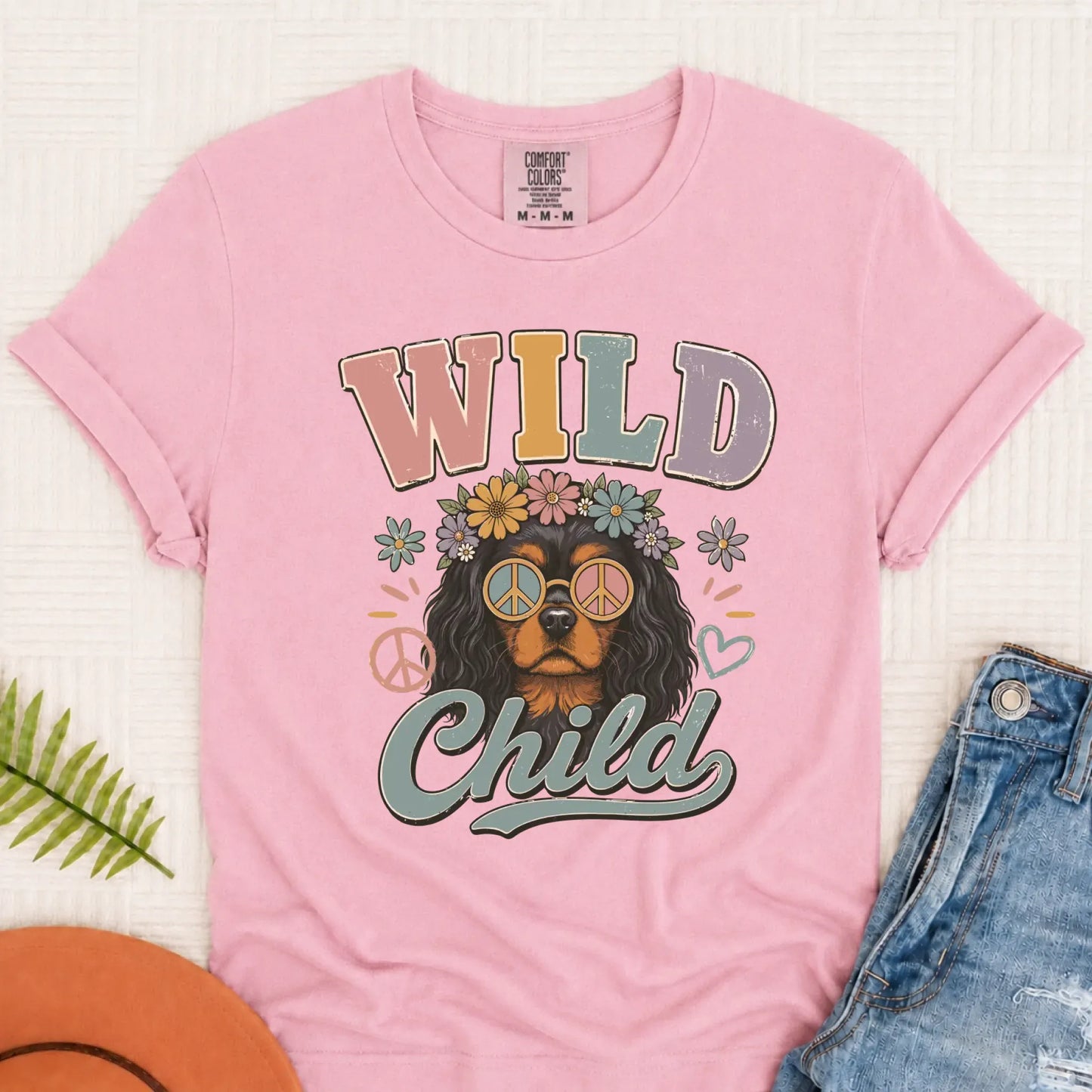 Custom Cavalier Wild Child Hippie Unisex TShirt Blossom
