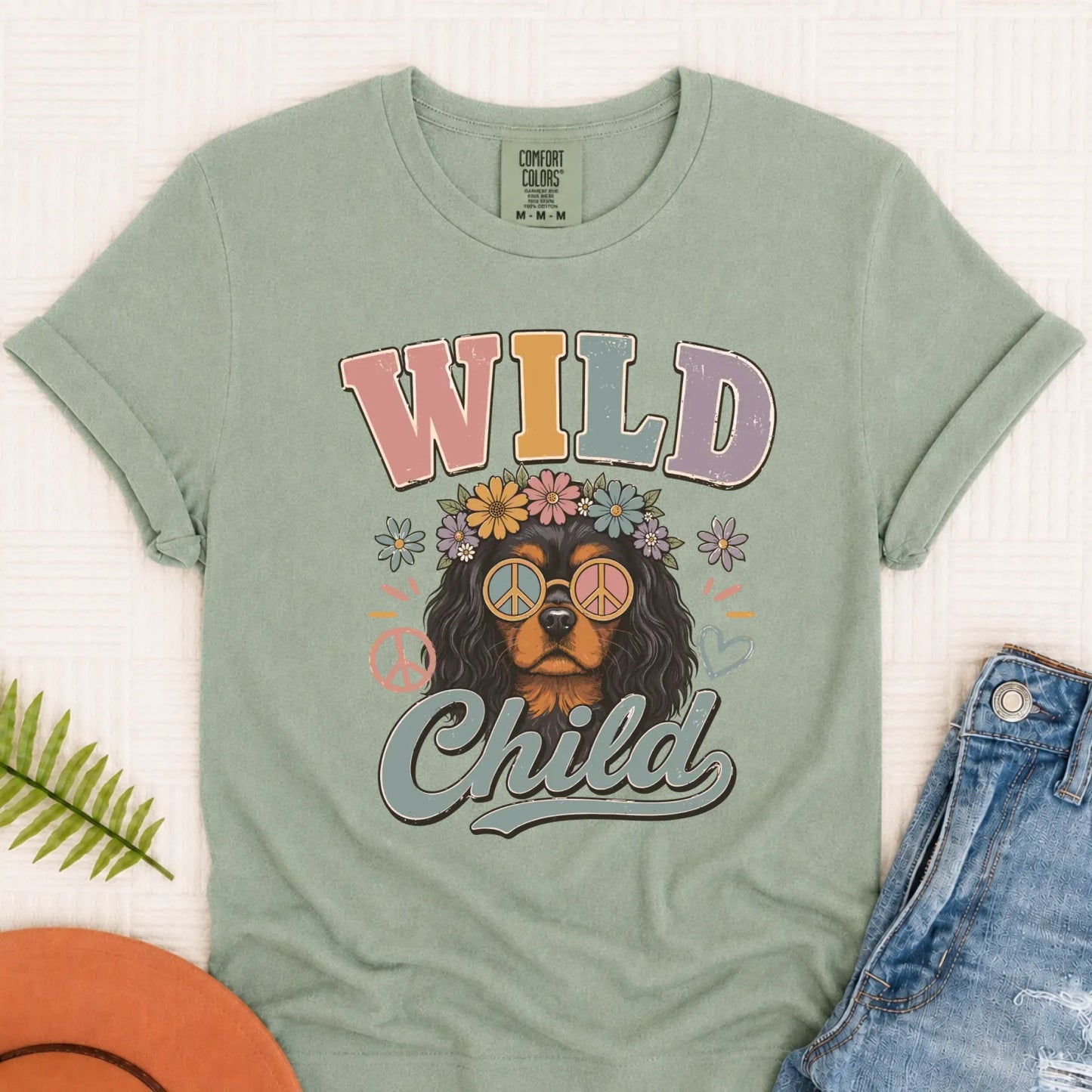 Custom Cavalier Wild Child Hippie Unisex TShirt Bay