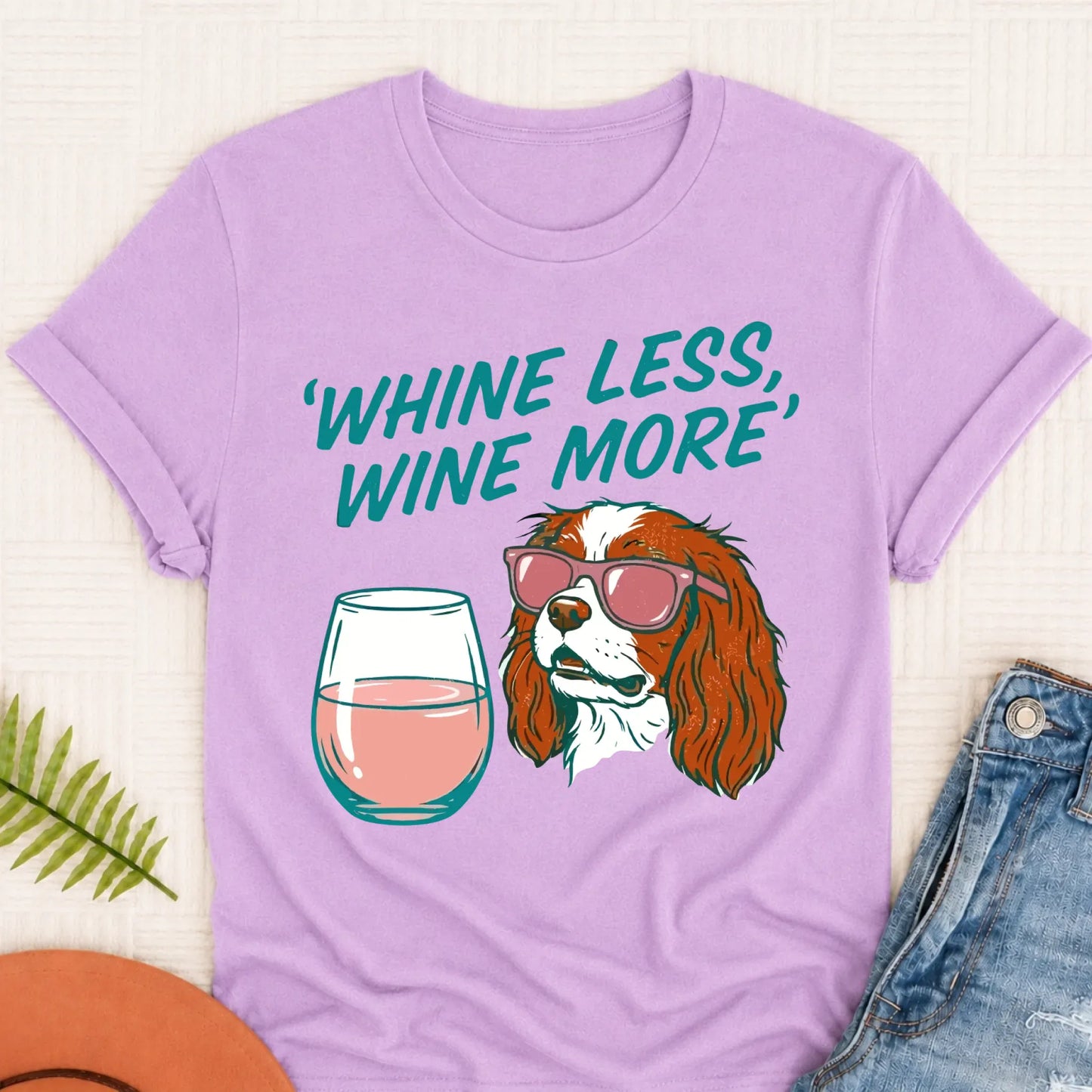 Custom Cavalier Wine More Drinking Unisex Tshirt Orchid