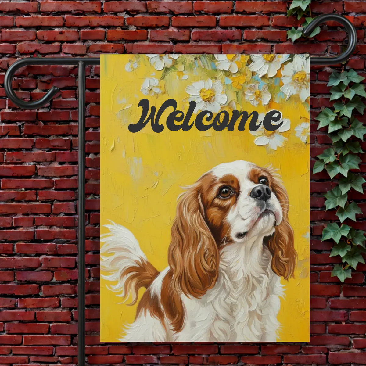 Custom Cavalier Yellow Daisies Garden Flag 12'' × 18''