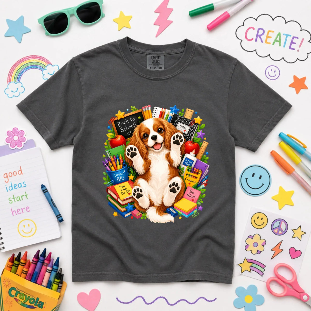 Custom Cavalier YOUTH Back to School Teacher Unisex Tshirt NEW Youth Midweight Tee Pepper