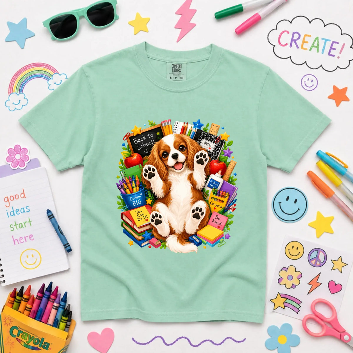 Custom Cavalier YOUTH Back to School Teacher Unisex Tshirt NEW Youth Midweight Tee Island Reef
