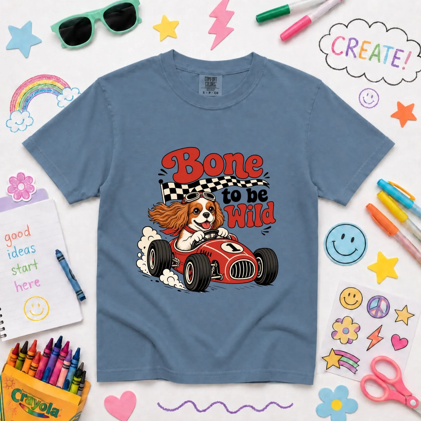 T-Shirt Blue Jean / XS Custom Cavalier YOUTH Bone to Be Wild Race Car Unisex TShirt