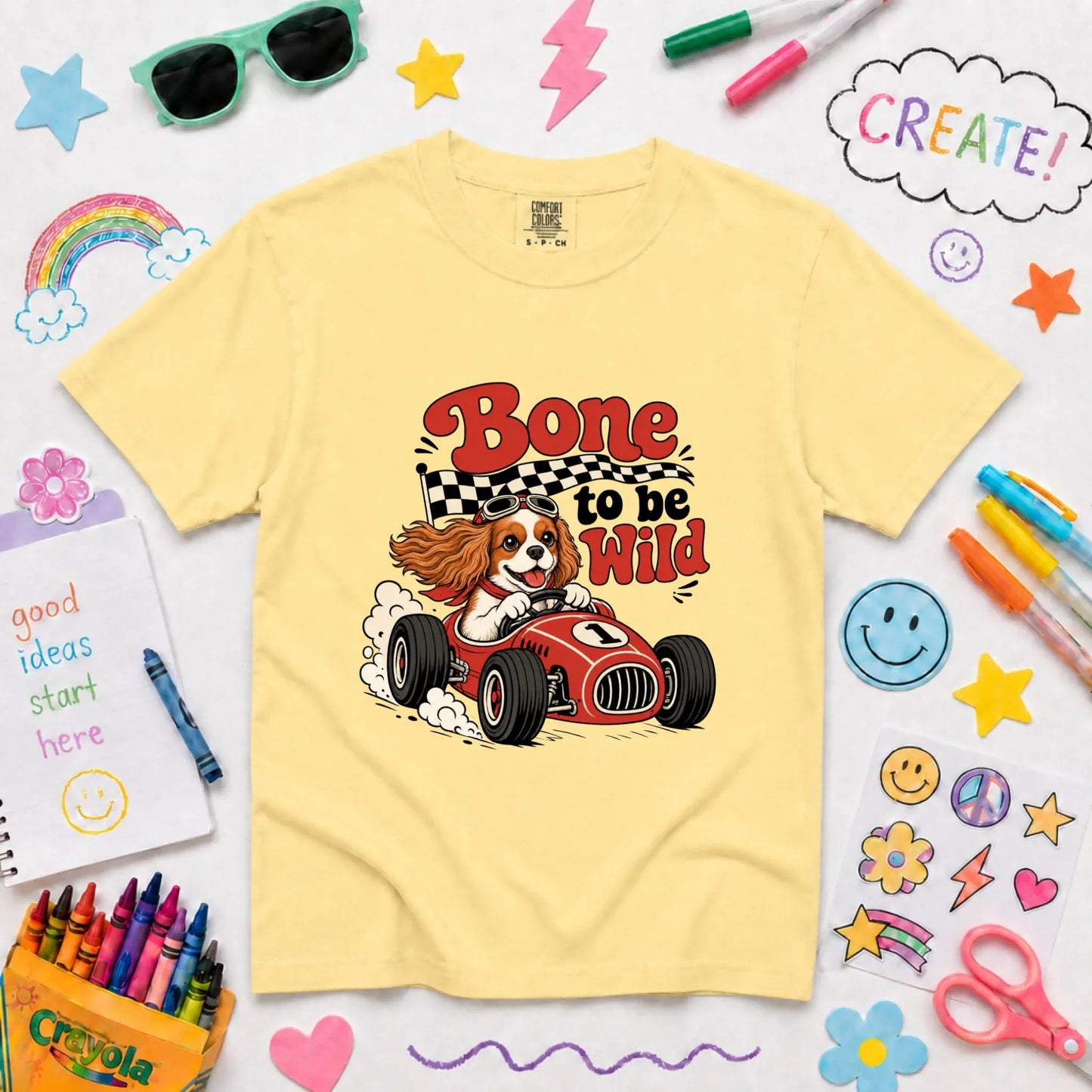 T-Shirt Butter / XS Custom Cavalier YOUTH Bone to Be Wild Race Car Unisex TShirt