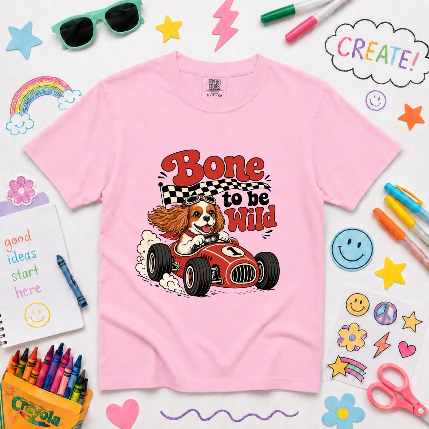 T-Shirt Blossom / XS Custom Cavalier YOUTH Bone to Be Wild Race Car Unisex TShirt