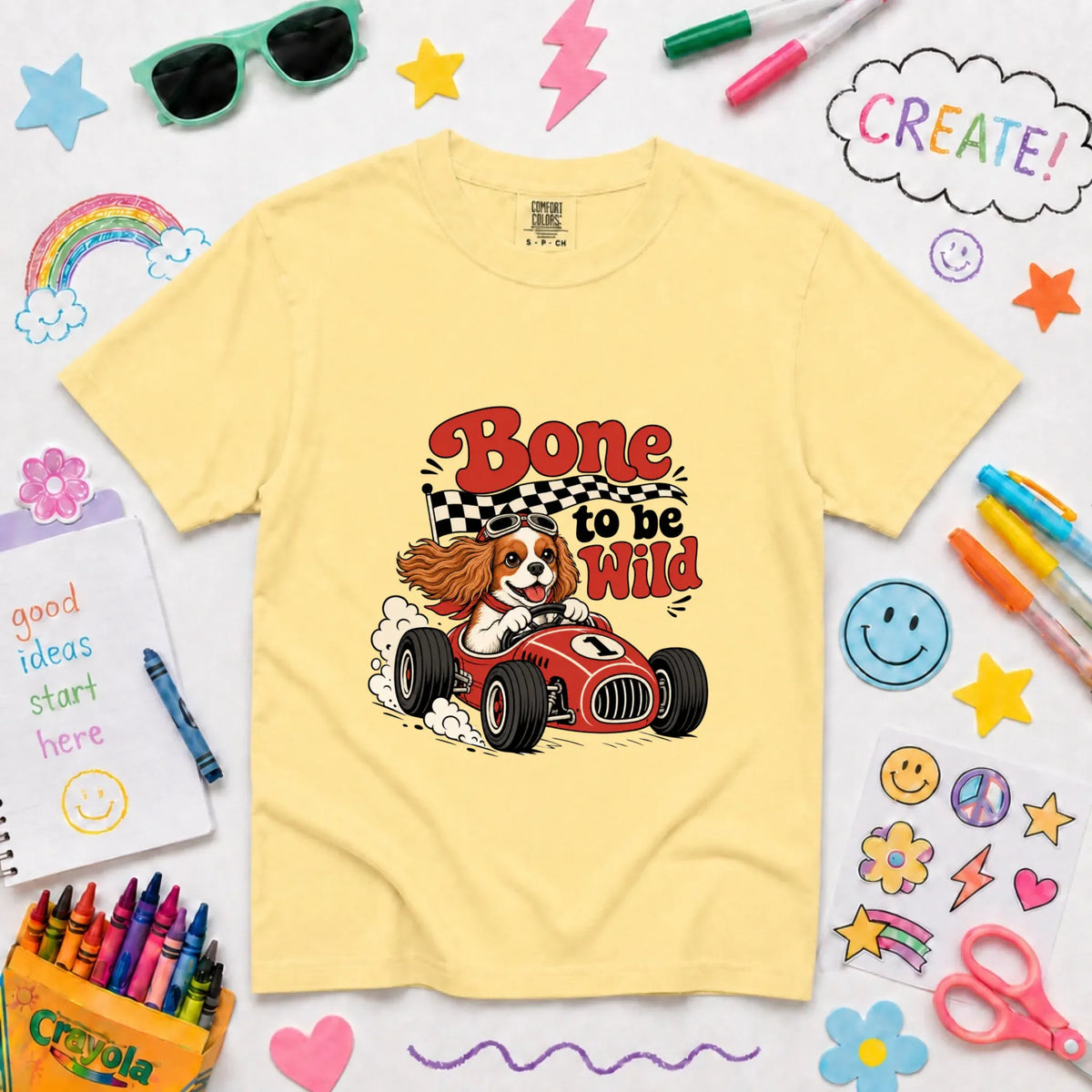 Custom Cavalier YOUTH Bone to Be Wild Race Car Unisex TShirt NEW Youth Midweight Tee Butter