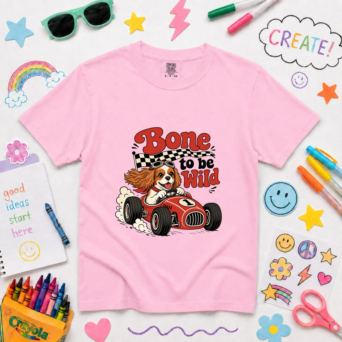 Custom Cavalier YOUTH Bone to Be Wild Race Car Unisex TShirt NEW Youth Midweight Tee Blossom