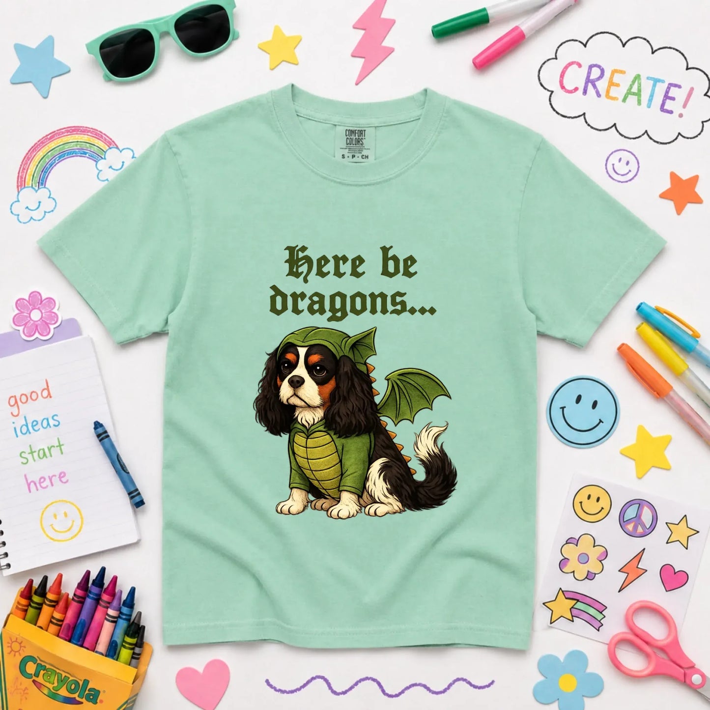 T-Shirt Island Reef / XS Custom Cavalier YOUTH Here Be Dragons Unisex TShirt