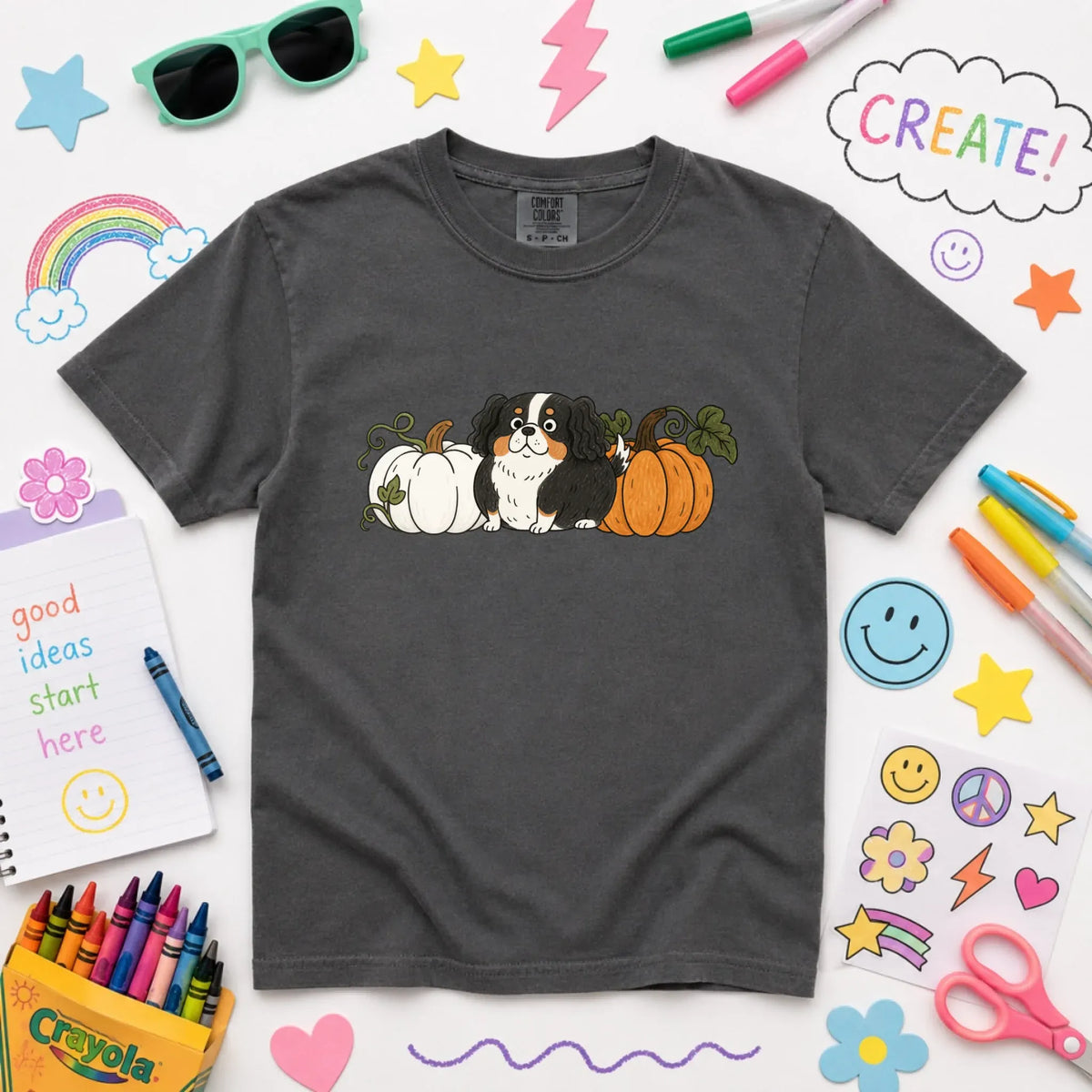 Custom Cavalier YOUTH Pumpkin Pupkin Unisex Tshirt NEW Youth Midweight Tee Pepper