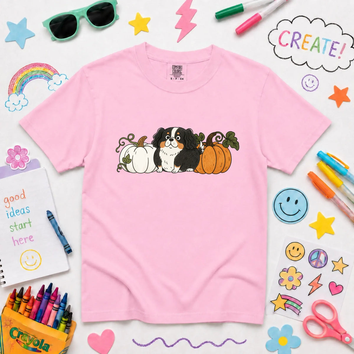 Custom Cavalier YOUTH Pumpkin Pupkin Unisex Tshirt NEW Youth Midweight Tee Blossom