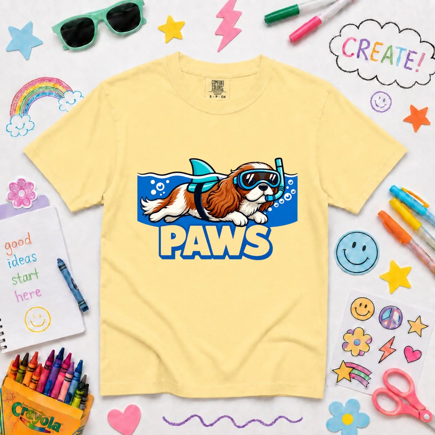 Youth Tshirt Butter / XS Custom Cavalier YOUTH Shark Paws Unisex TShirt
