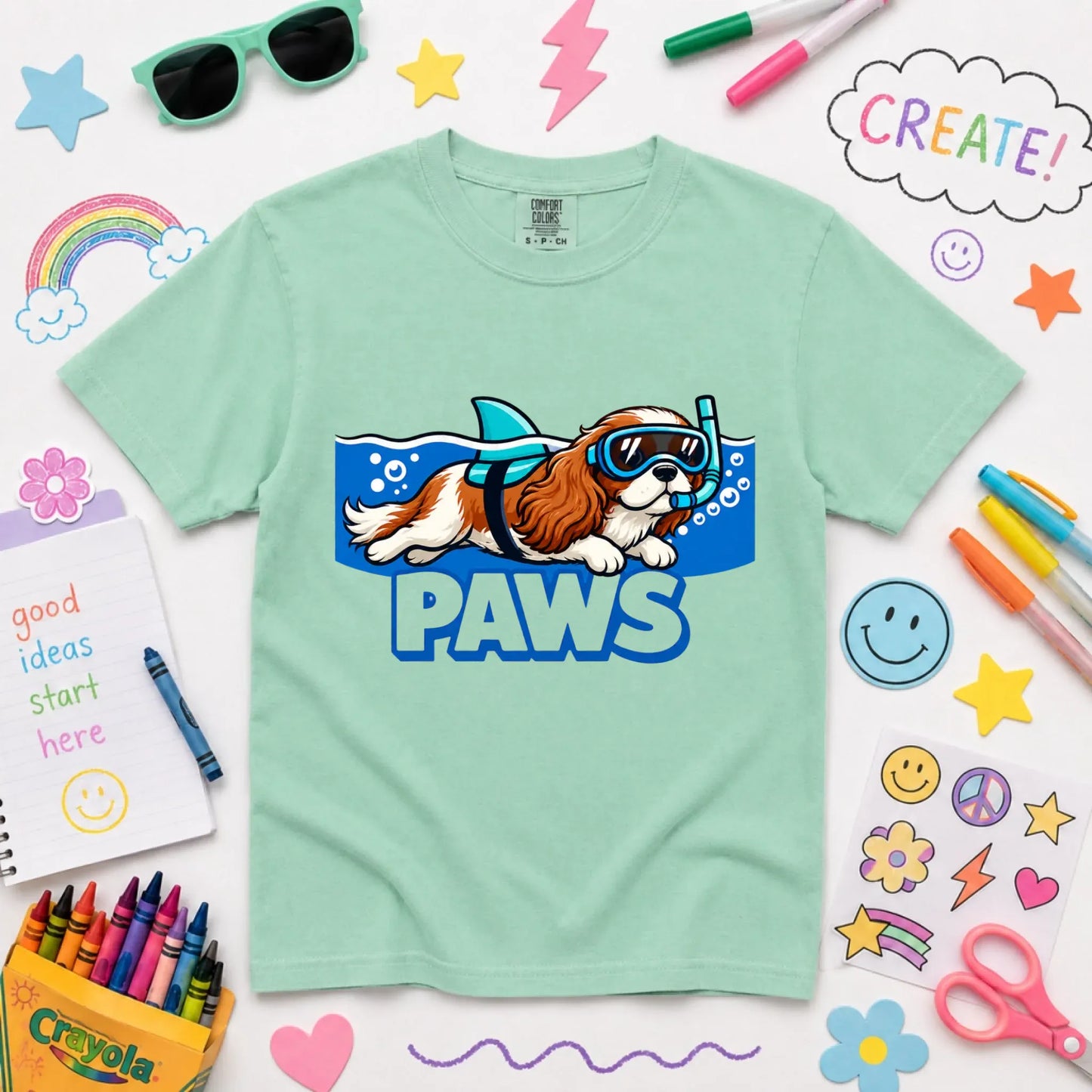 Youth Tshirt Island Reef / XS Custom Cavalier YOUTH Shark Paws Unisex TShirt