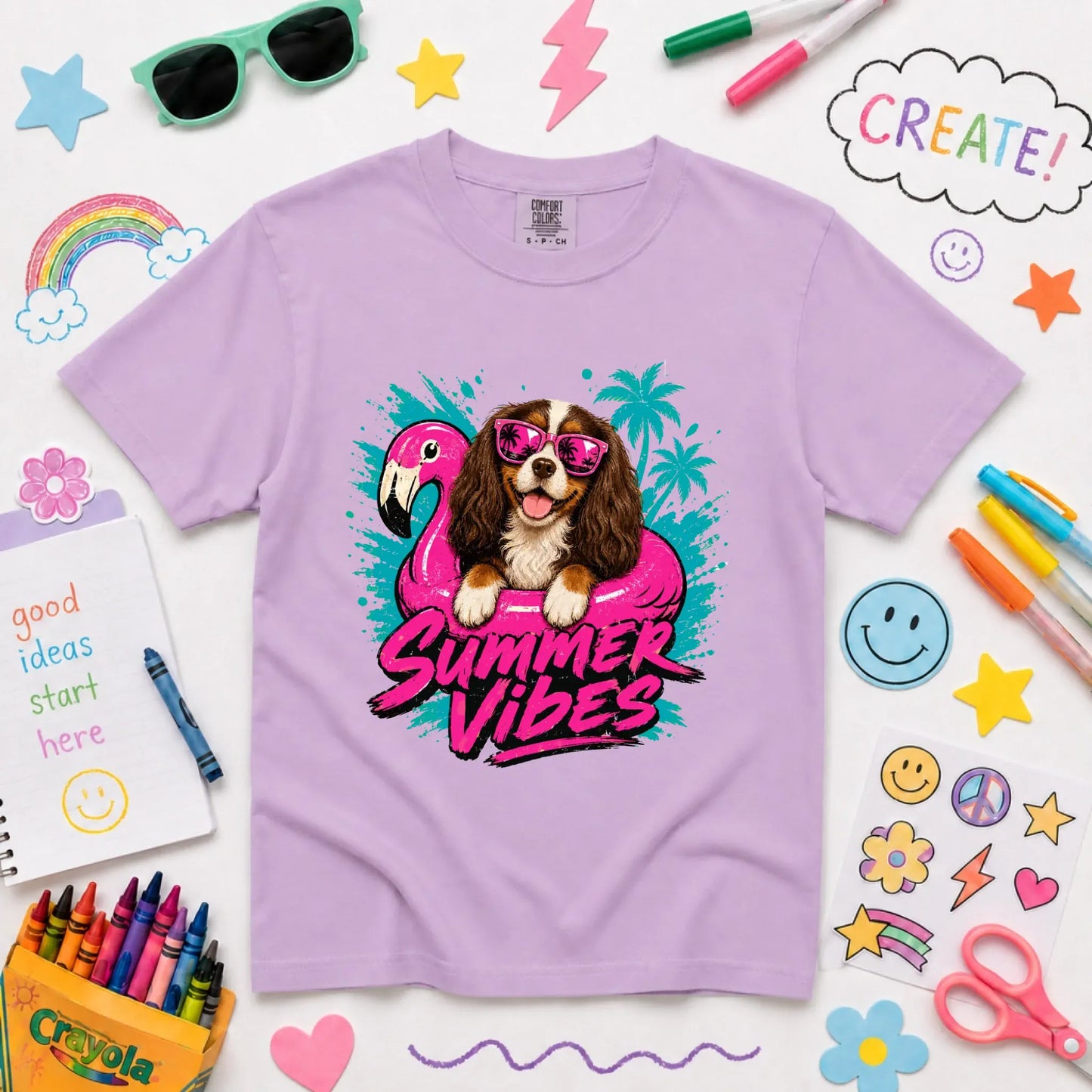 Youth Tshirt Orchid / XS Custom Cavalier YOUTH Summer Vibes Unisex Tshirt