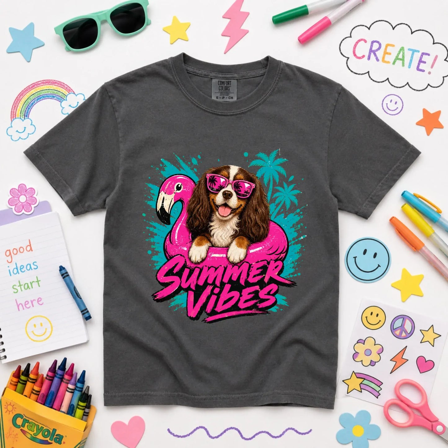 Youth Tshirt Pepper / XS Custom Cavalier YOUTH Summer Vibes Unisex Tshirt