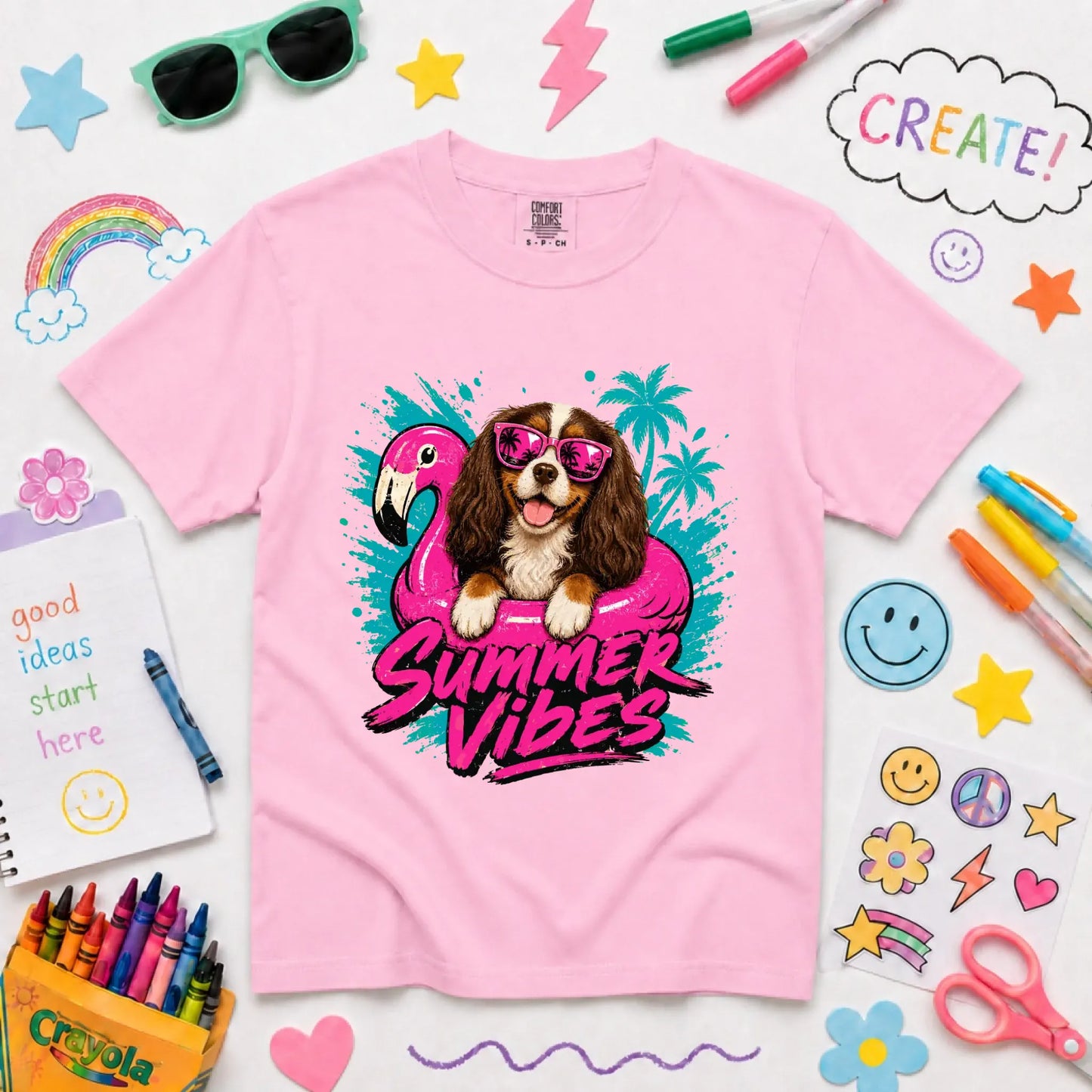 Youth Tshirt Blossom / XS Custom Cavalier YOUTH Summer Vibes Unisex Tshirt