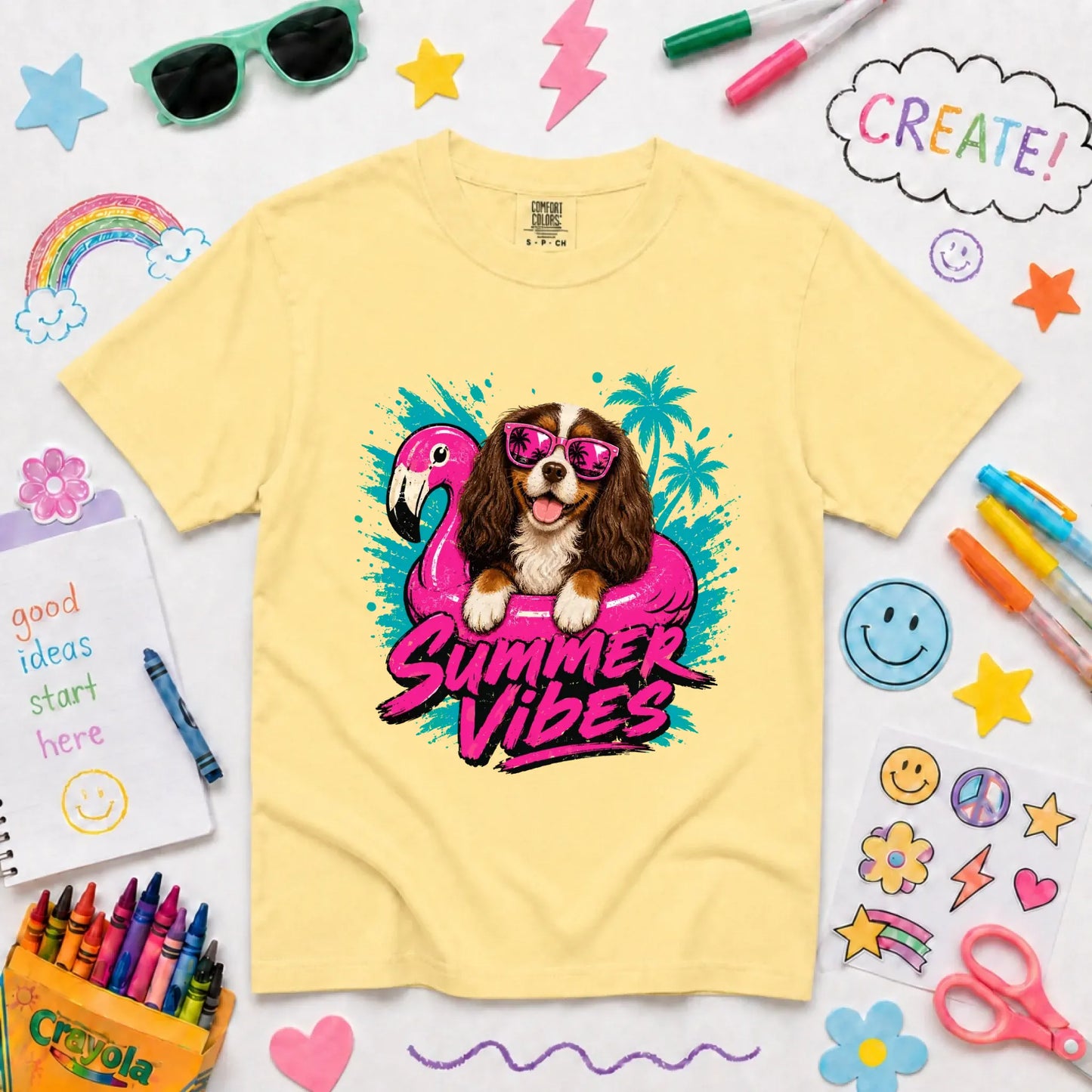 Youth Tshirt Butter / XS Custom Cavalier YOUTH Summer Vibes Unisex Tshirt