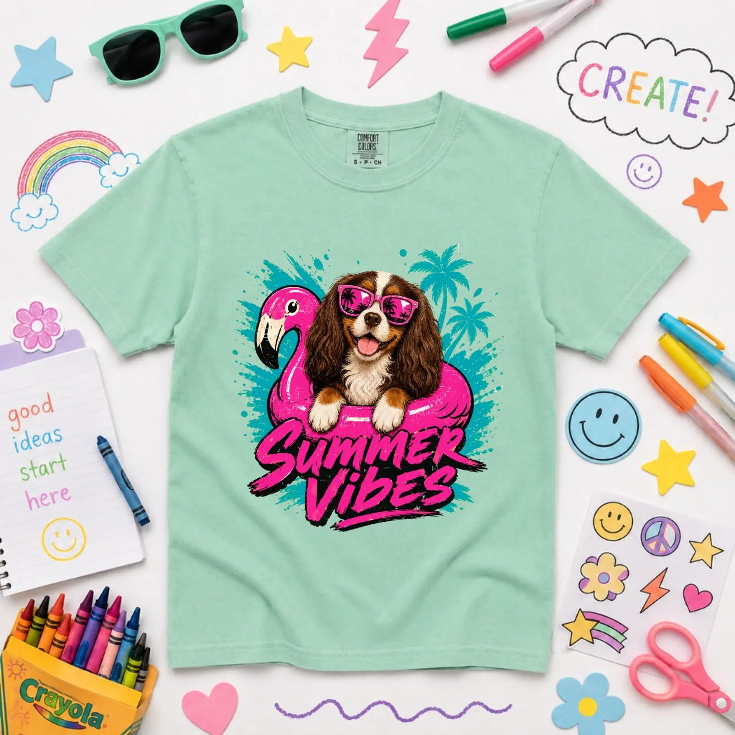 Youth Tshirt Island Reef / XS Custom Cavalier YOUTH Summer Vibes Unisex Tshirt