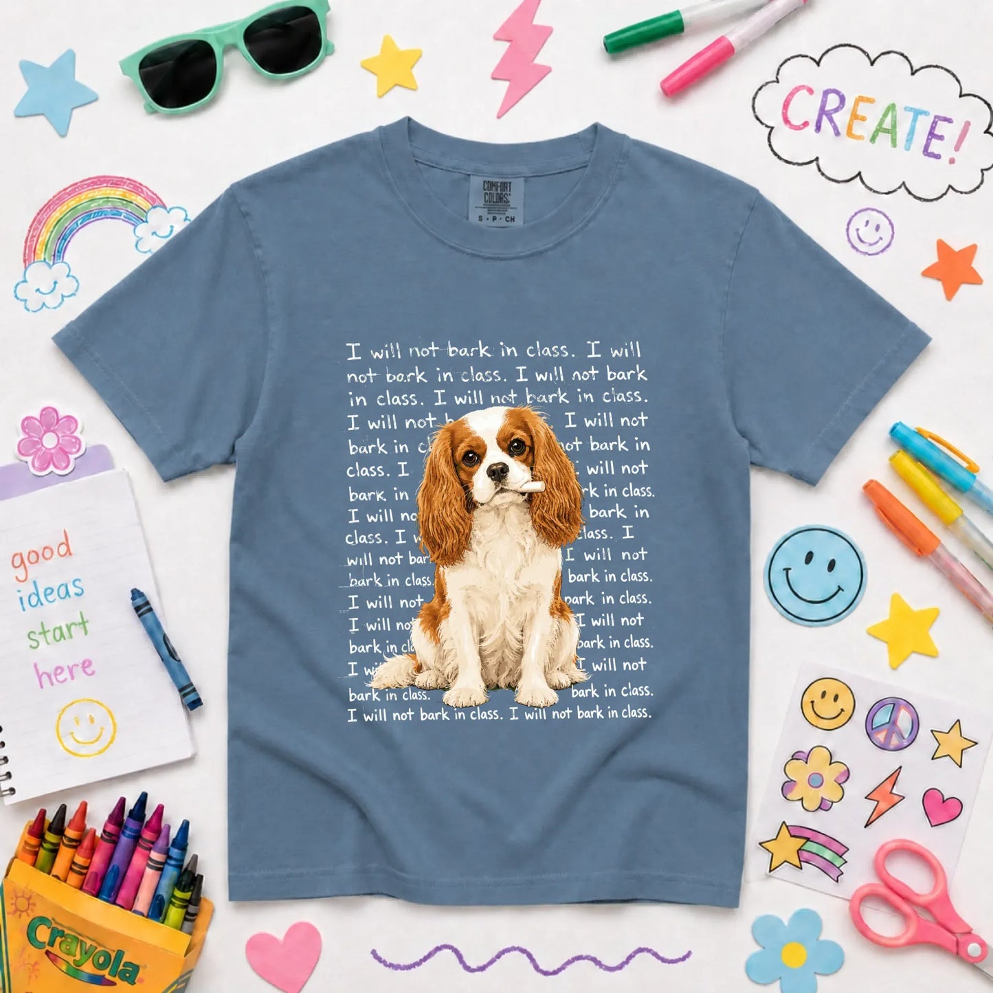 T-Shirt Blue Jean / XS Custom Cavalier YOUTH Teacher Will Not Bark Unisex TShirt