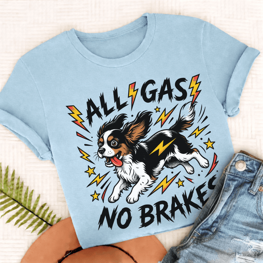 Custom Cavalier Zoomies Funny Unisex TShirt Comfort Colors Chambray