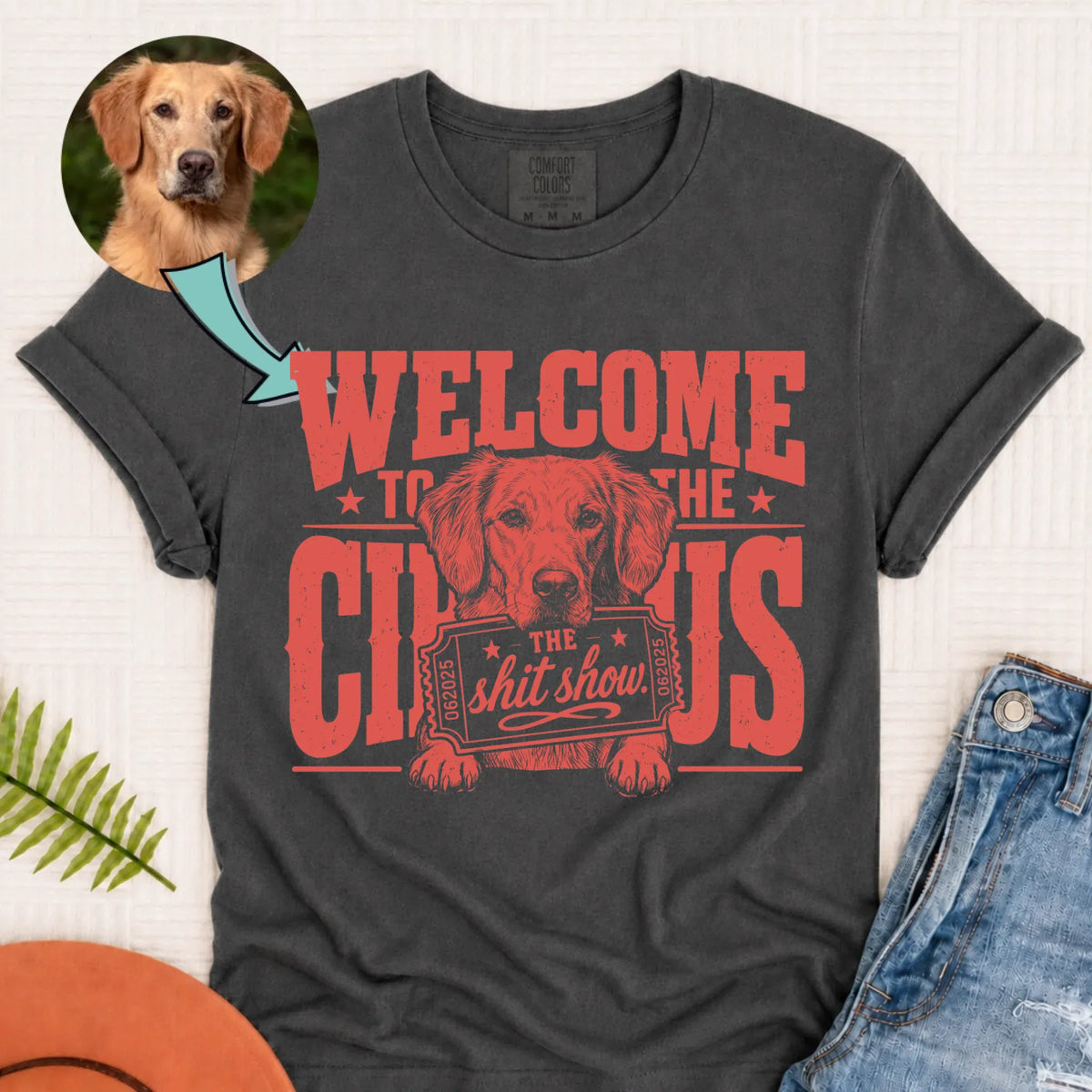 Custom Dog Circus Show Unisex TShirt Pepper