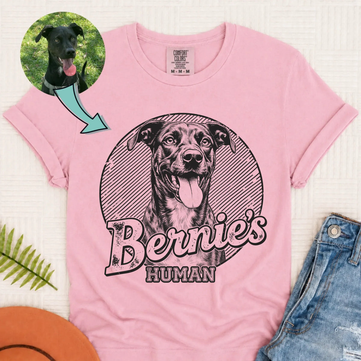 Custom Dog Funny Human Unisex Tshirt Blossom
