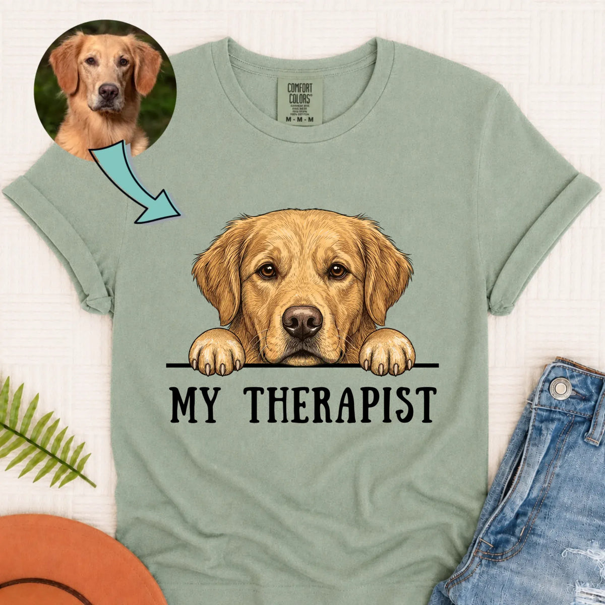Custom Dog My Therapist Therapy Unisex TShirt Bay