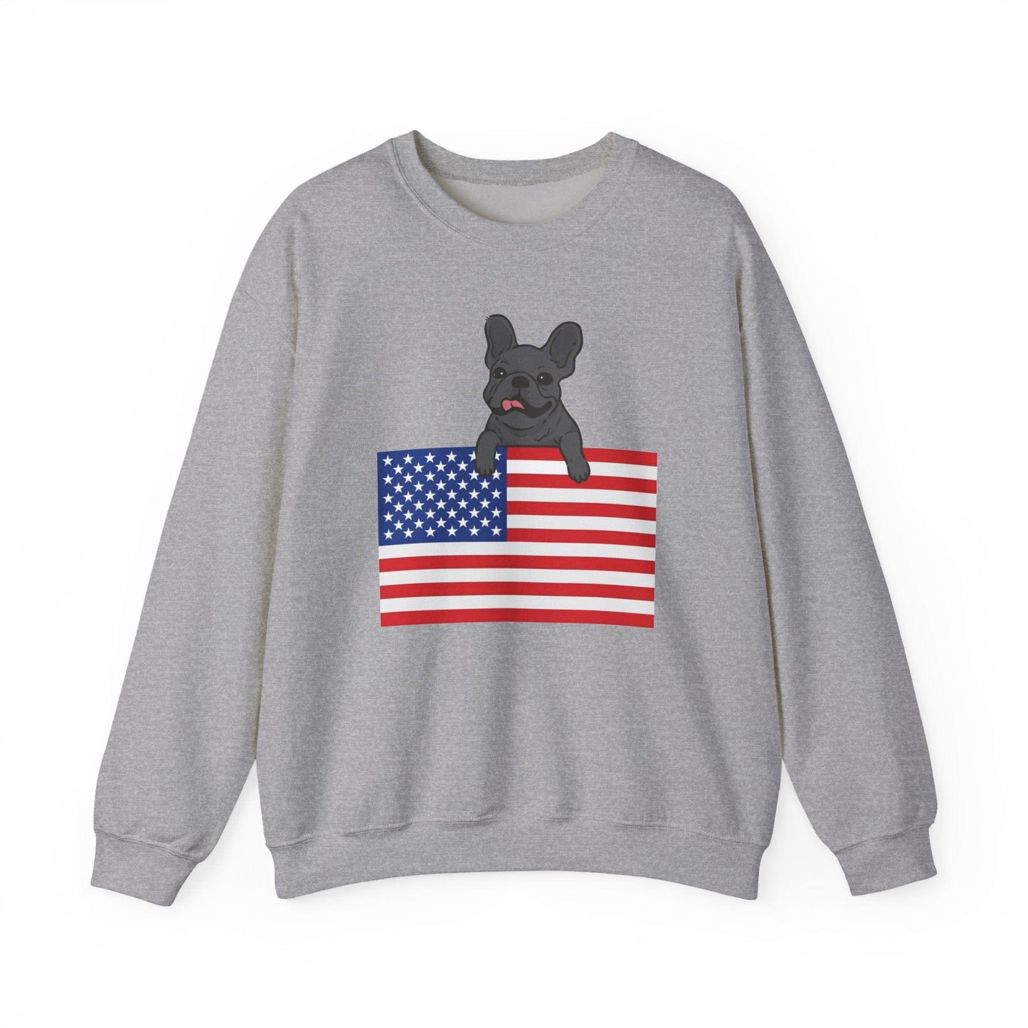Custom Flag Black French Bulldog USA Sweatshirt