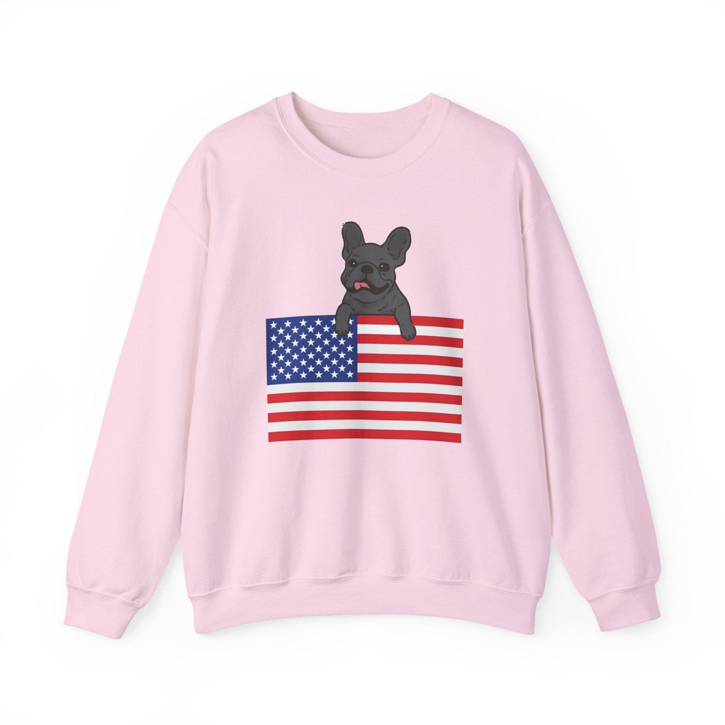 Custom Flag Black French Bulldog USA Sweatshirt