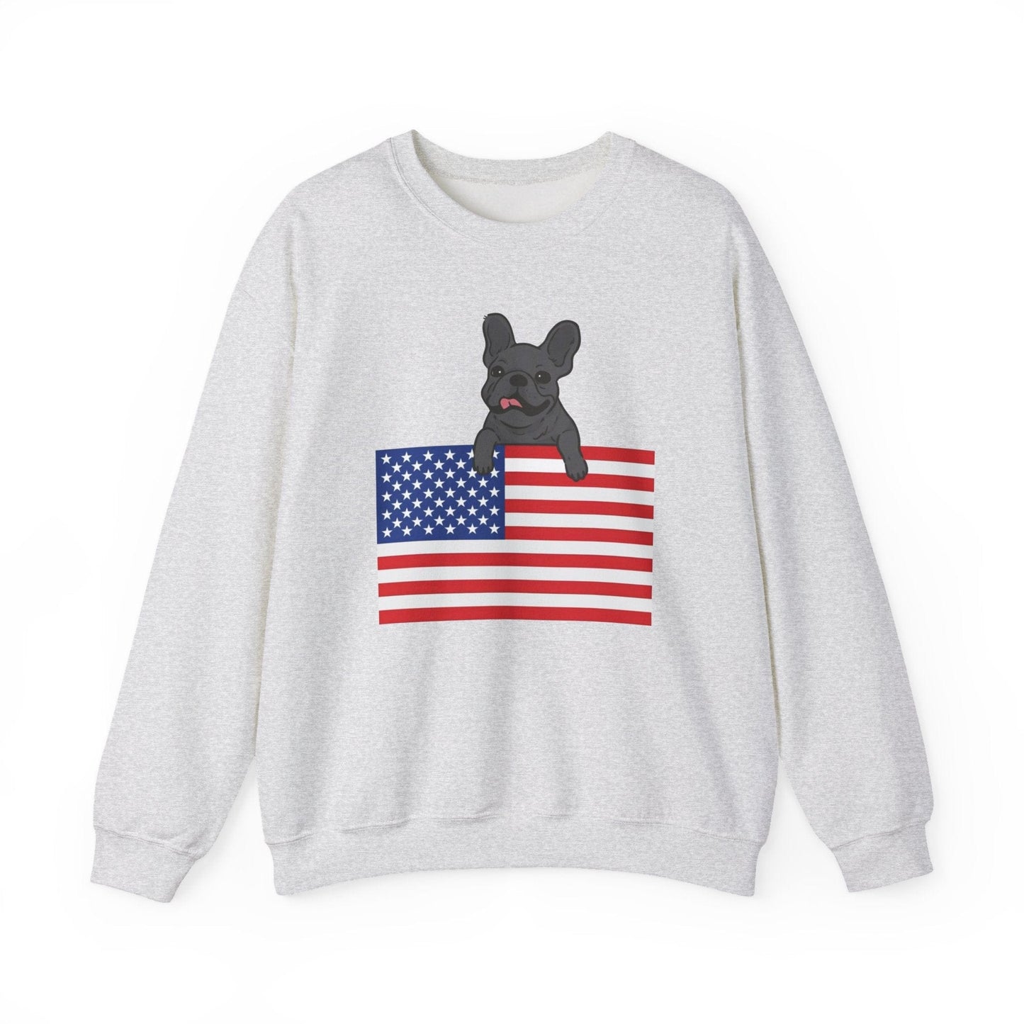 Custom Flag Black French Bulldog USA Sweatshirt