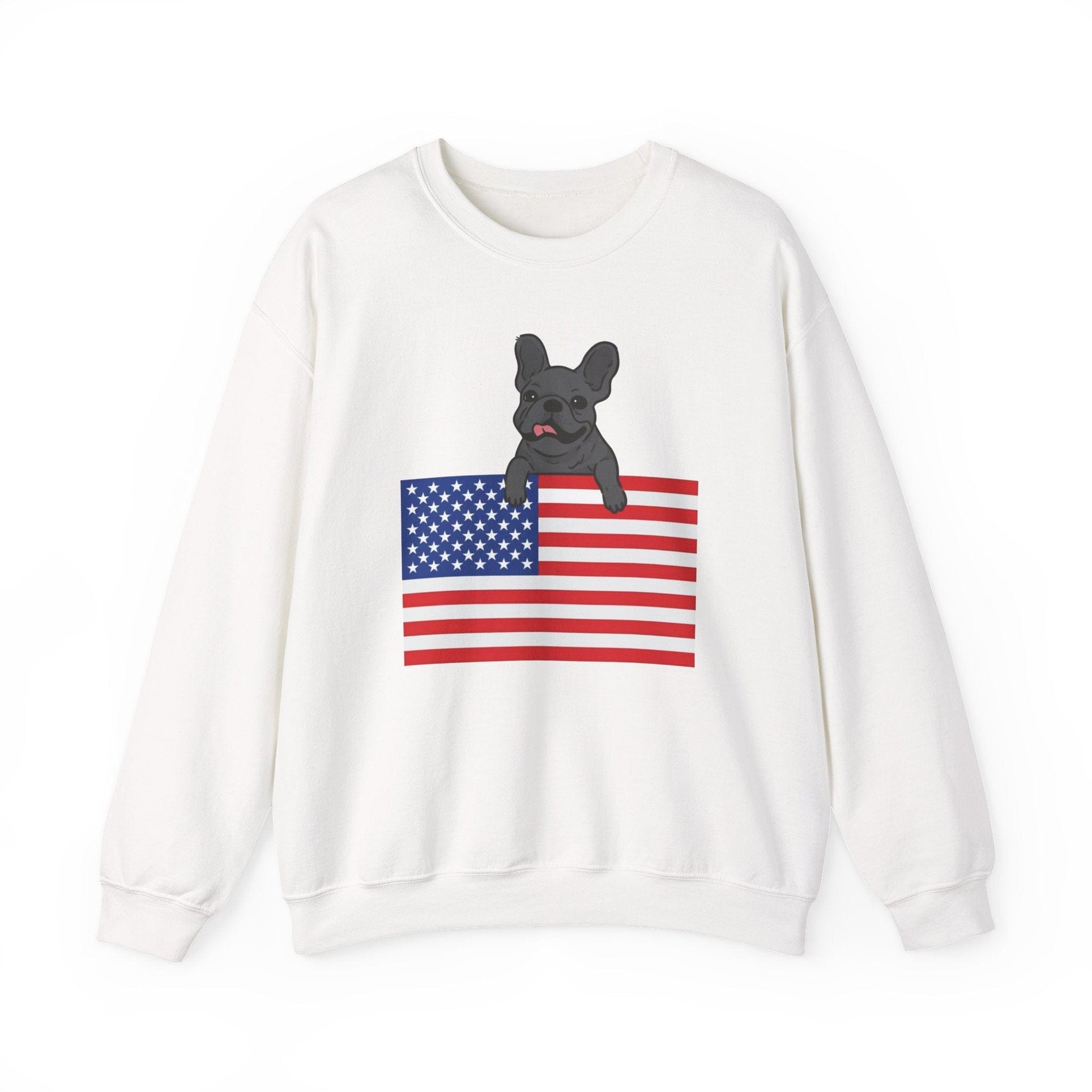Custom Flag Black French Bulldog USA Sweatshirt