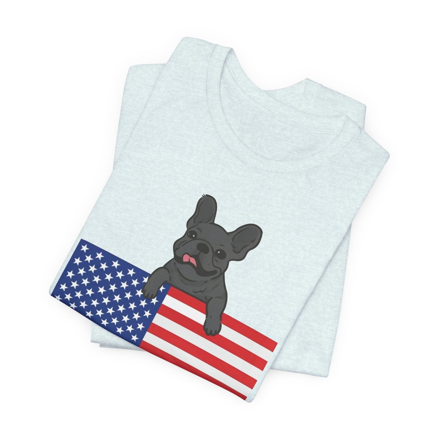 Custom Flag Black Frenchie USA TShirt