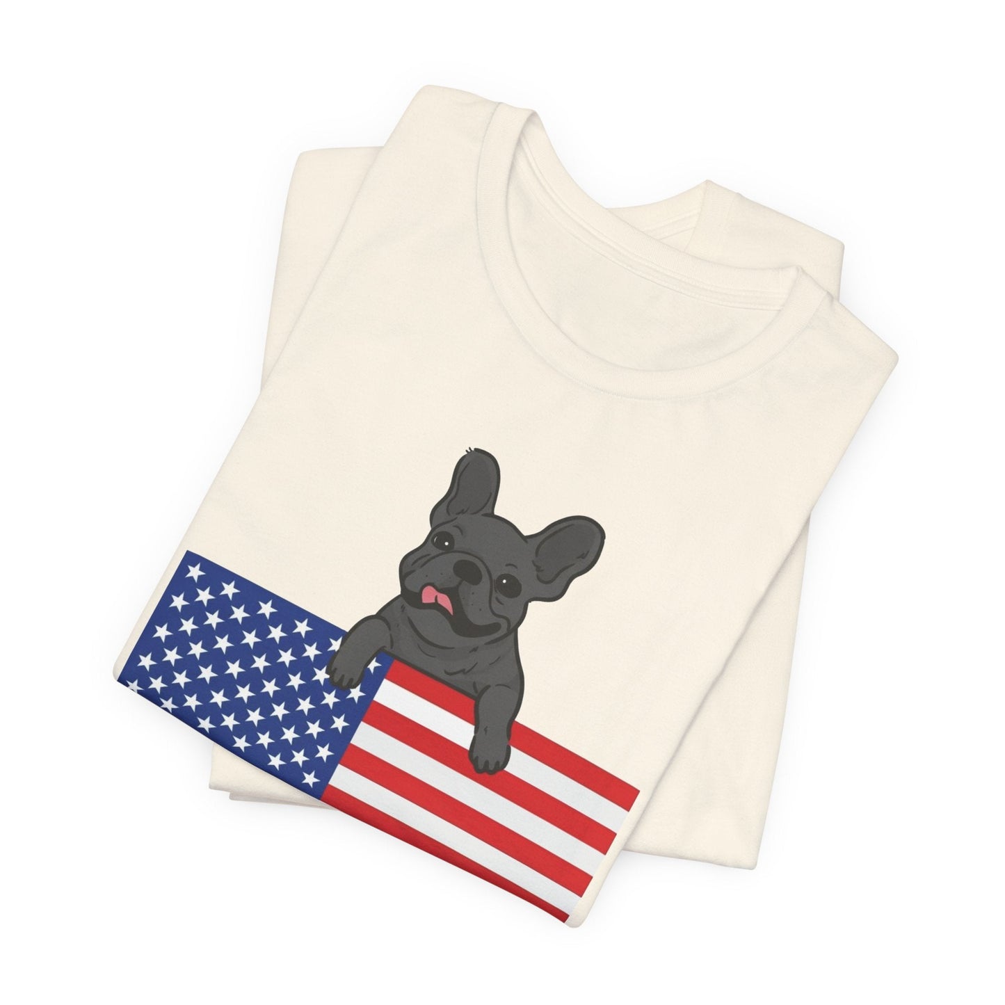 Custom Flag Black Frenchie USA TShirt