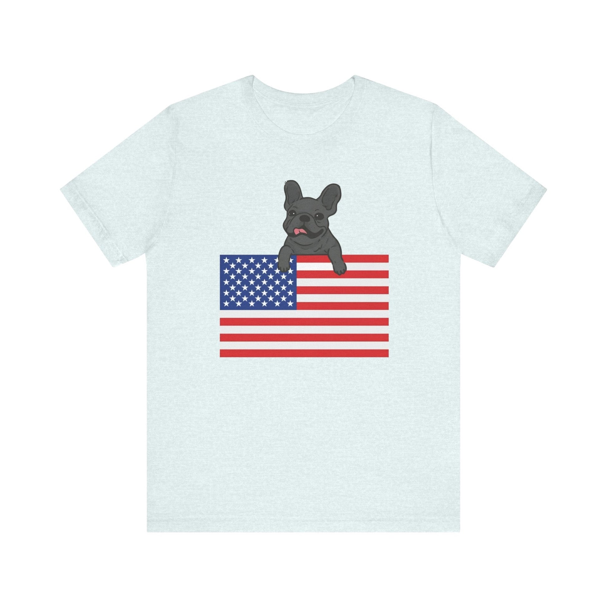 Custom Flag Black Frenchie USA TShirt