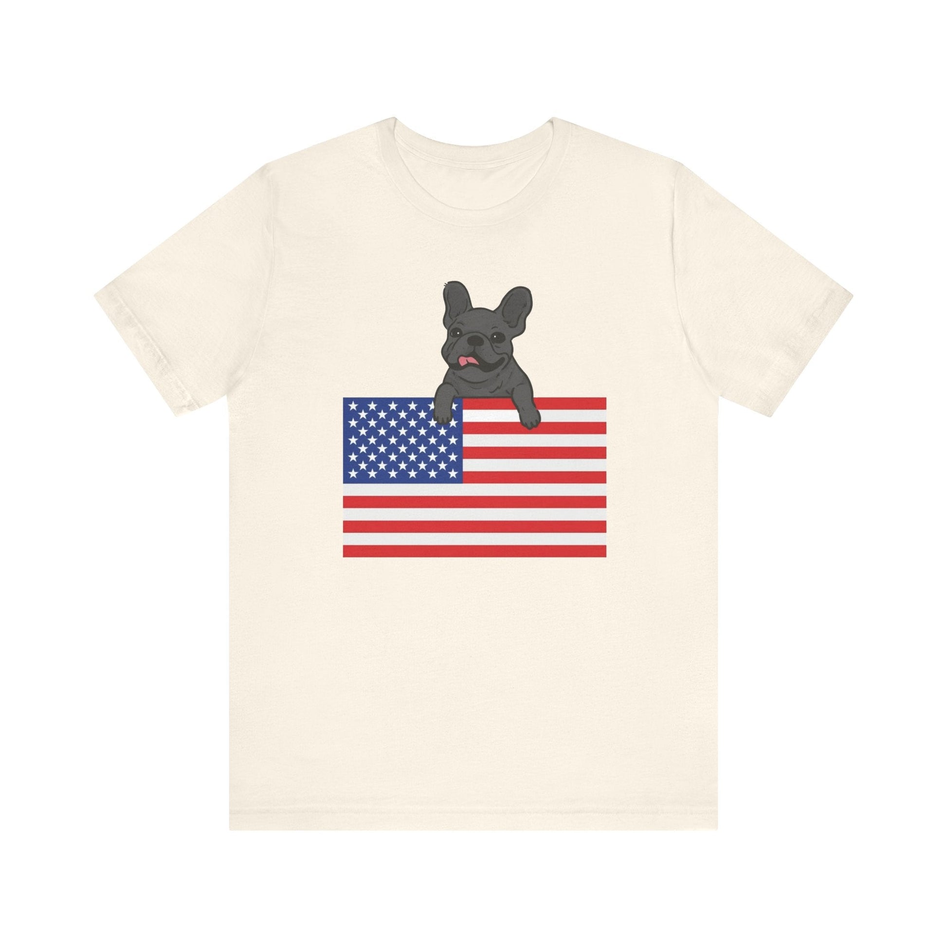 Custom Flag Black Frenchie USA TShirt