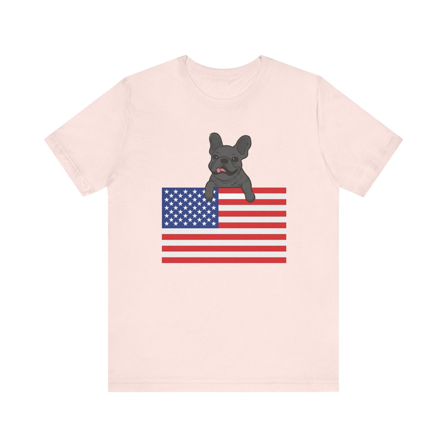 Custom Flag Black Frenchie USA TShirt
